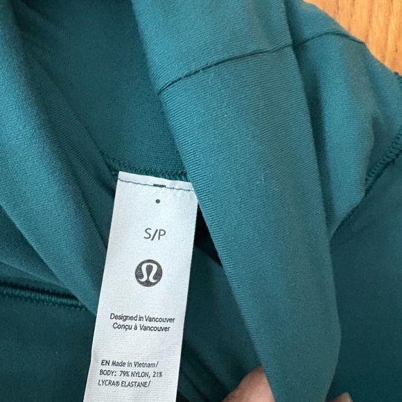 LULULEMON Teal Long Sleeve turtleneck bodysuit Top S - Picture 3 of 9